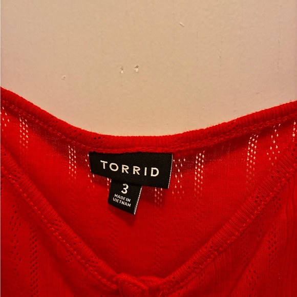 torrid Red Button-Front Drawstring Camisole - Picture 3 of 3